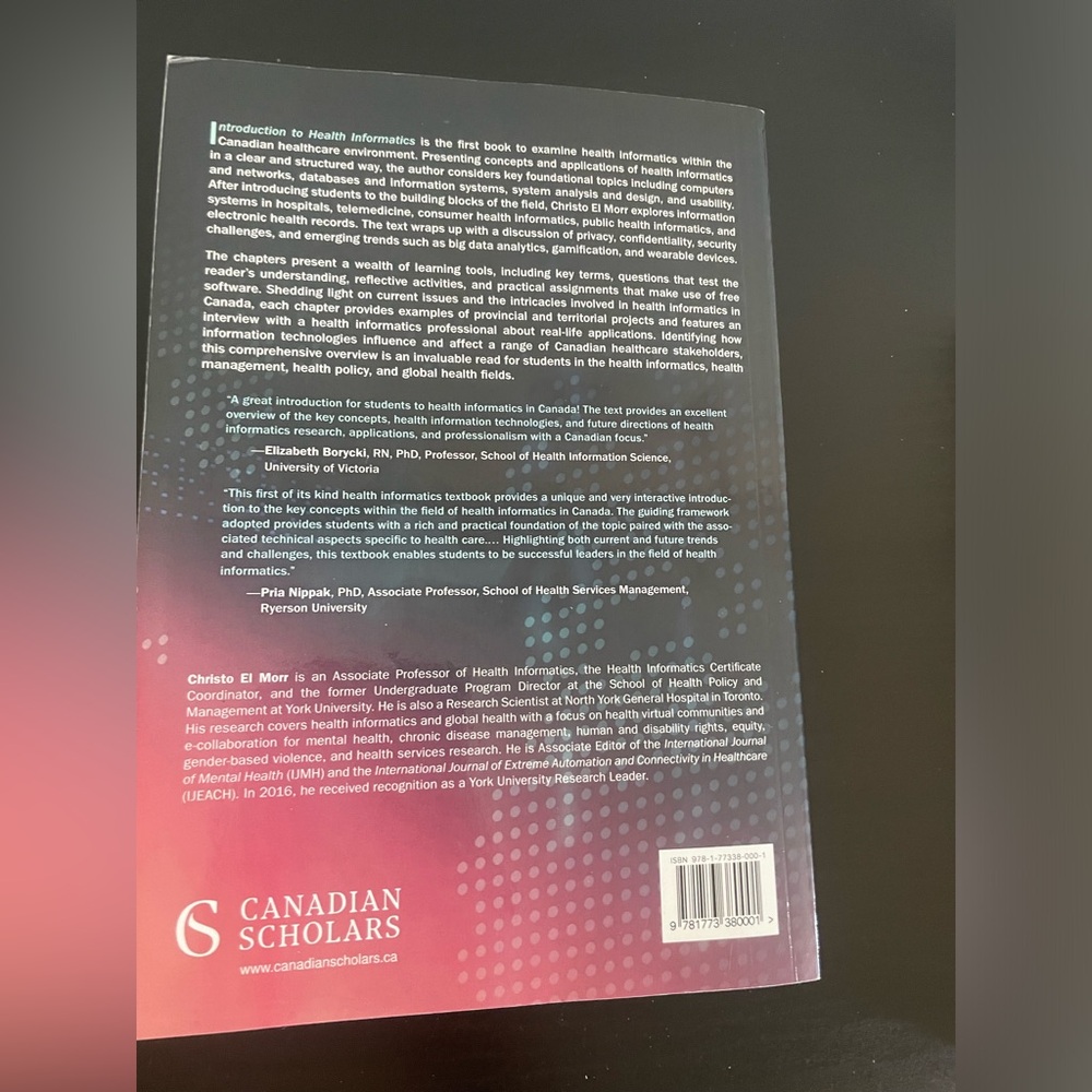 Introduction to Health Informatics Book - Picture 2 of 2